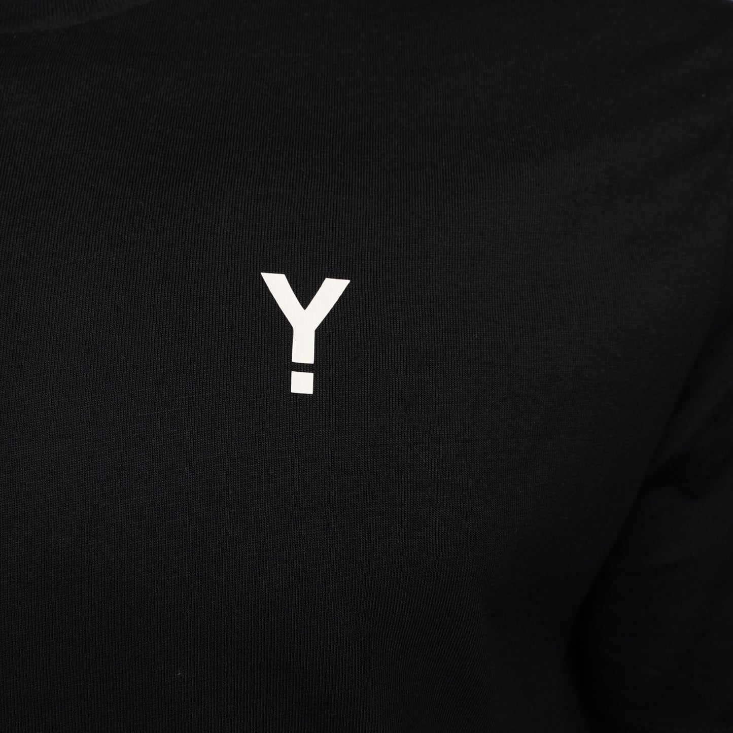 T-Shirt - Black/Japanese Ivory Print - 100% Organic Cotton