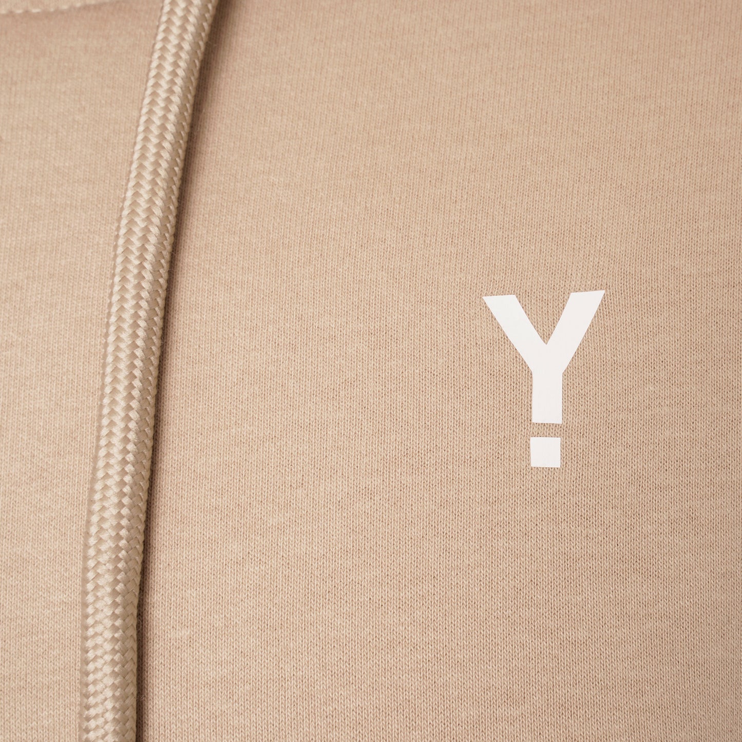 Hooded Sweatshirt - Sand/White - Organic Cotton & Recy Polyester