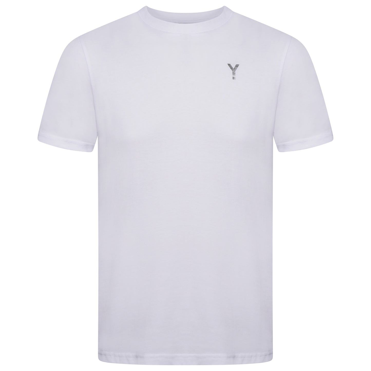 T-Shirt - White/Silver Floral - 100% Organic Cotton