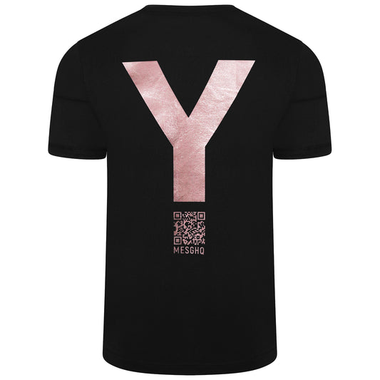 Oversized T-Shirt - Black/Rose Gold - 100% Organic Cotton