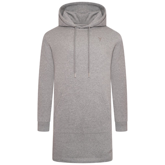 Hooded Sweatshirt Dress - Grey/Brushed Metal - Organic Cotton & Recycled Polyester
