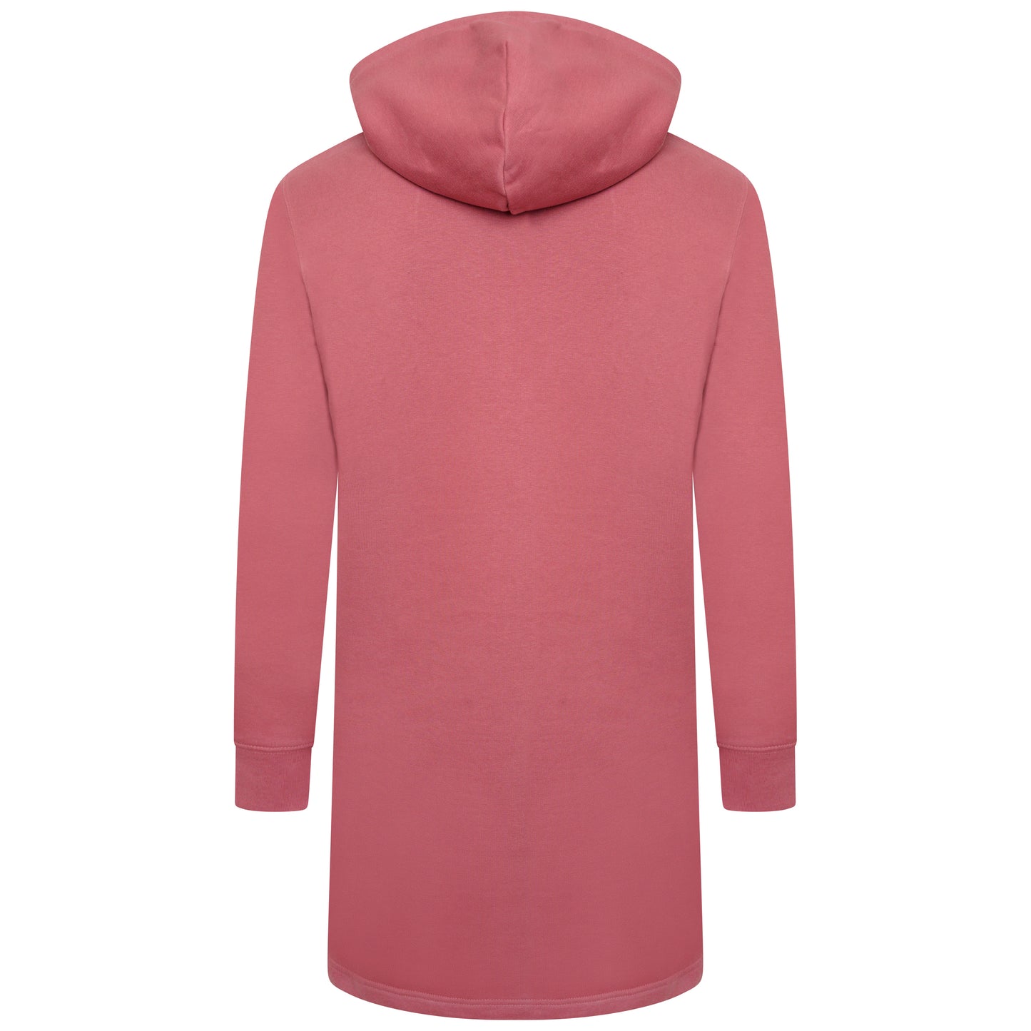 Hooded Sweatshirt Dress- Hibiscus/Brushed Metal  - Organic Cotton & Recycled Polyester