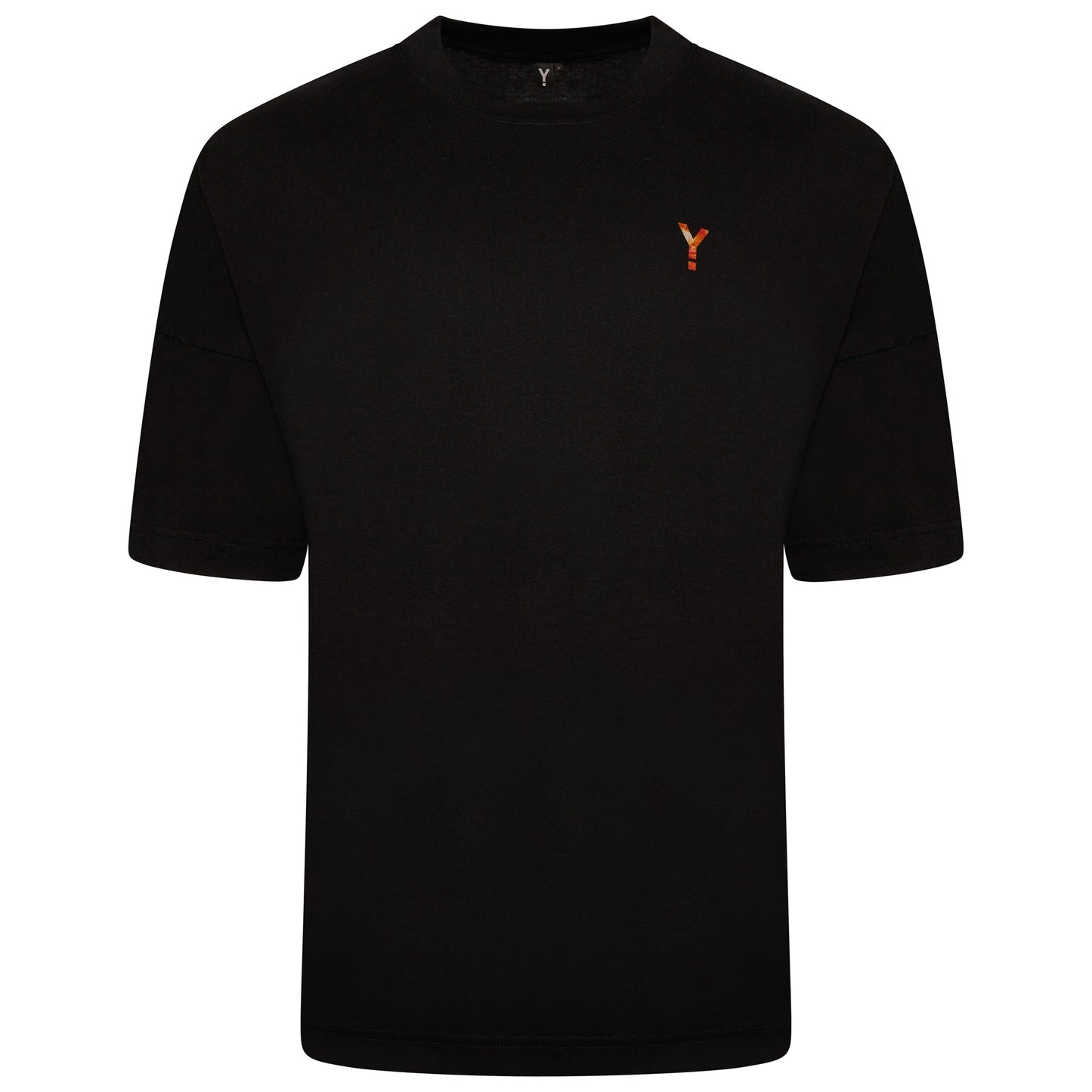 Oversized T-Shirt - Black/Metallic Floral - 100% Organic Cotton