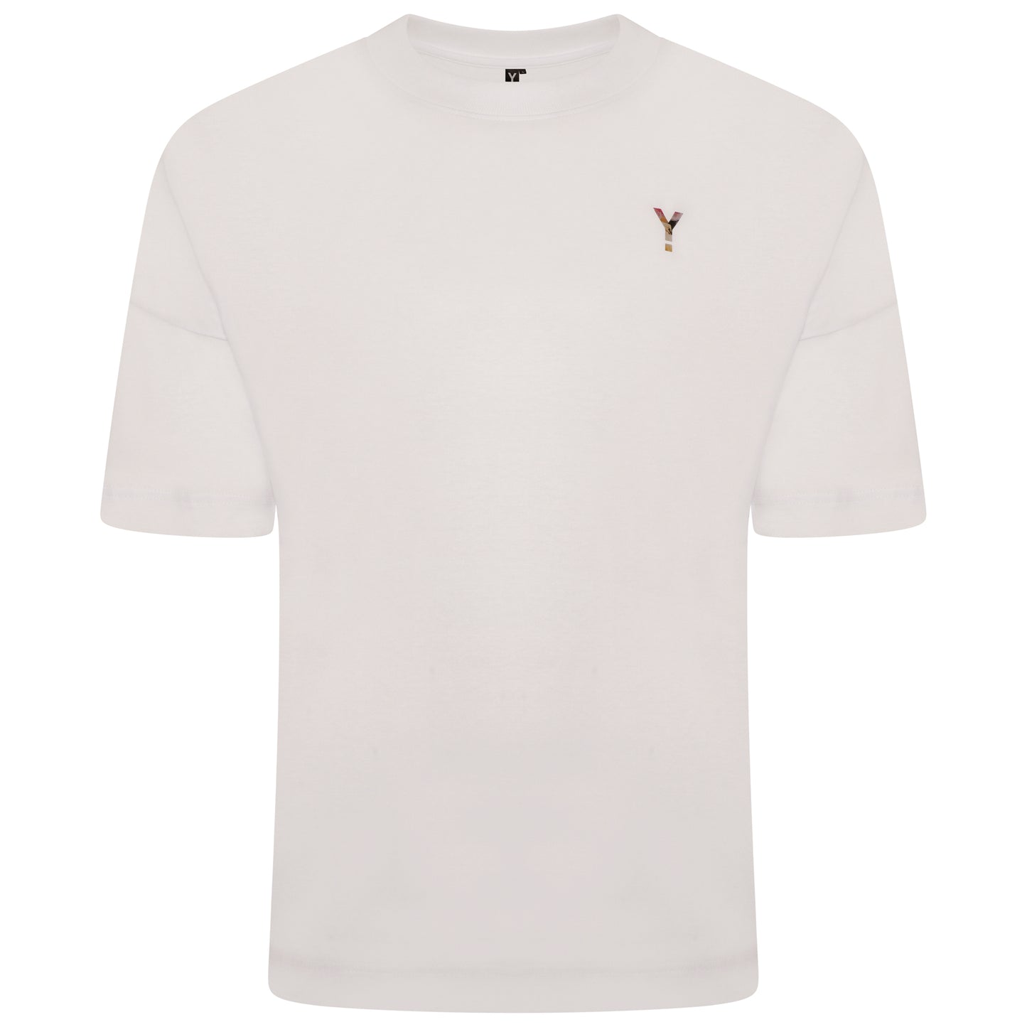 Oversized T-Shirt - White/Metallic Floral - 100% Organic Cotton